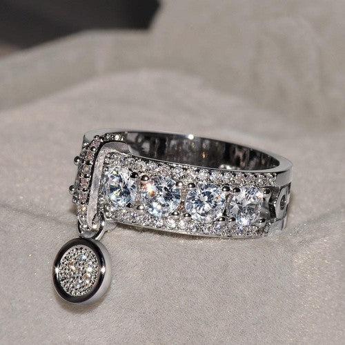 Crystal Charm Ring