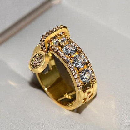 Crystal Charm Ring