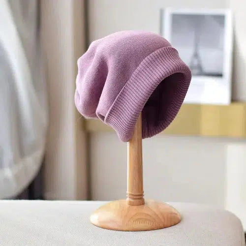 Double-Layer Cashmere Beanie