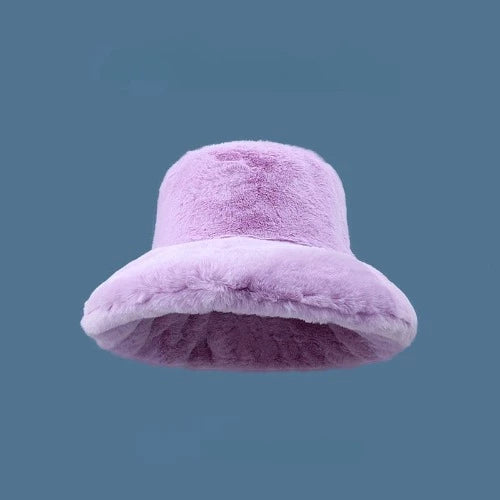 Fashion Fluffy Fur Bucket Hat