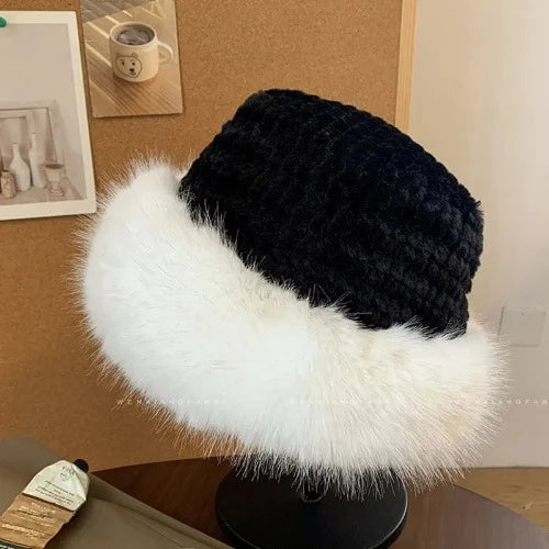 Fluffy Plush Winter Bucket Hat