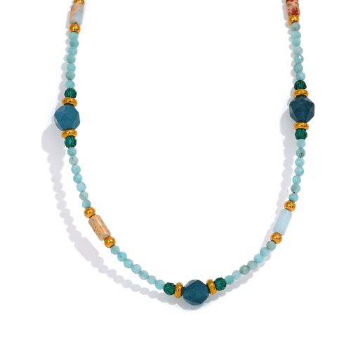 Green Bead Stone Necklace