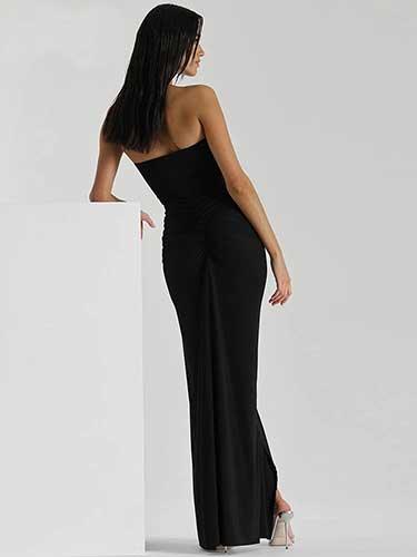 Halter Elegant Slit Maxi Dress - SHExFAB