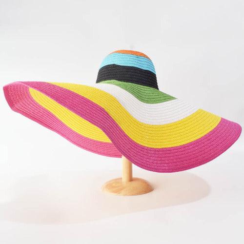 Large Wide Brim Straw Beach Hat
