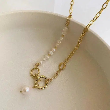 Luxury O-Chain Pendant Pearl Necklace