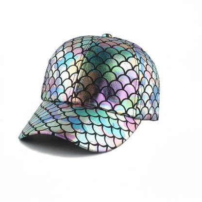 Metallic Fish Scale Baseball Hat