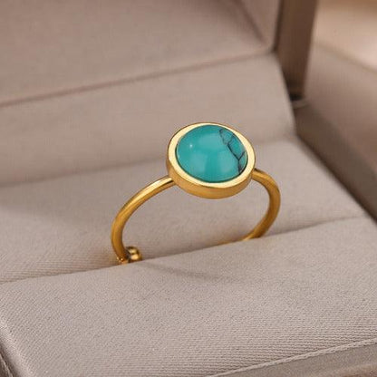 Opal Ball Adjustable Ring