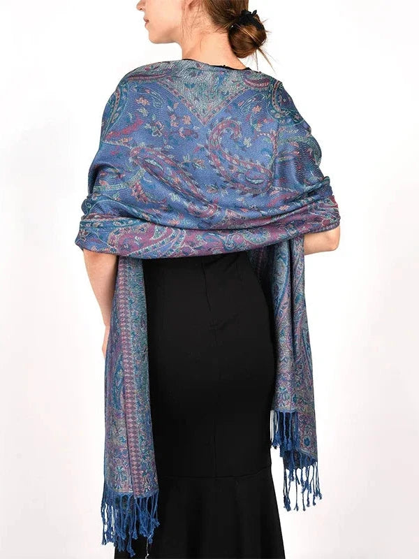 Pashmina Long Wrap Scarf Shawl with Fringe