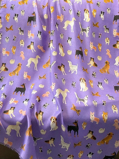 Cute Doggy Print Soft Lightweight Oversized Wrap Scarf