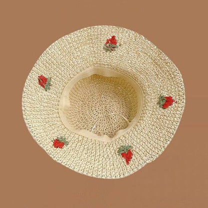 Strawberry Straw Sun Hat