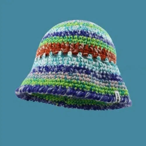 Striped Handmade Crochet Bucket Hat