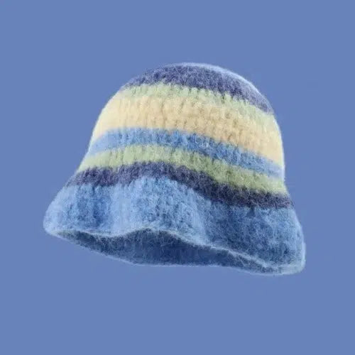 Striped Handmade Crochet Bucket Hat
