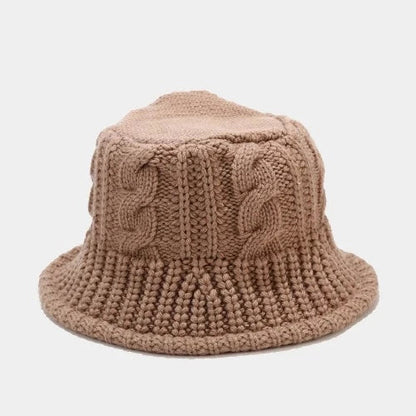 Thick Ribbed Knit Bucket Hat