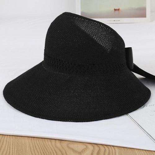 Wide Brim Foldable Straw Visor Hat