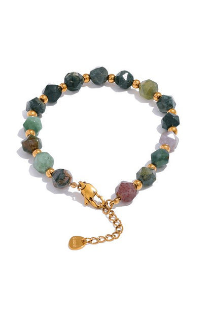 Agate Natural Stone Bead Bracelet - SHExFAB