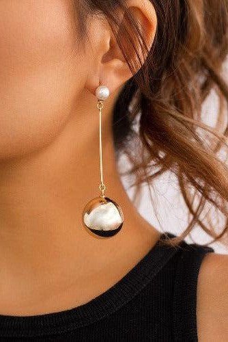 Ball Pendant Dangle Earrings - SHExFAB