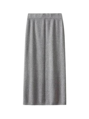 Beige High Waist Straight Midi Skirt - SHExFAB