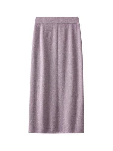 Beige High Waist Straight Midi Skirt - SHExFAB