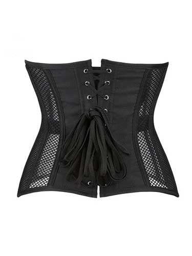 Black Mesh Underbust Corset - SHExFAB