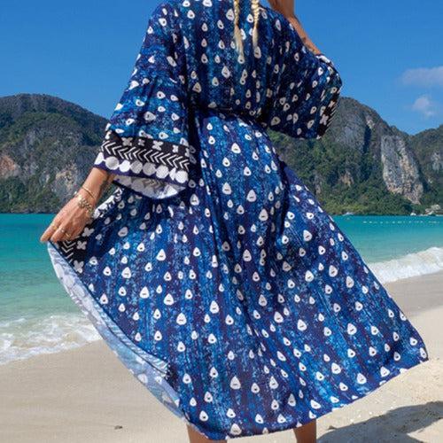 Blue Bikini Cover - Up Robe - SHExFAB