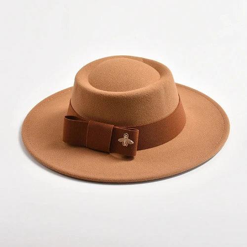 Bow Knot Felt Concave Fedora Hat - SHExFAB