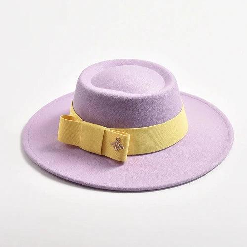 Bow Knot Felt Concave Fedora Hat - SHExFAB