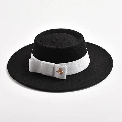 Bow Knot Felt Concave Fedora Hat - SHExFAB