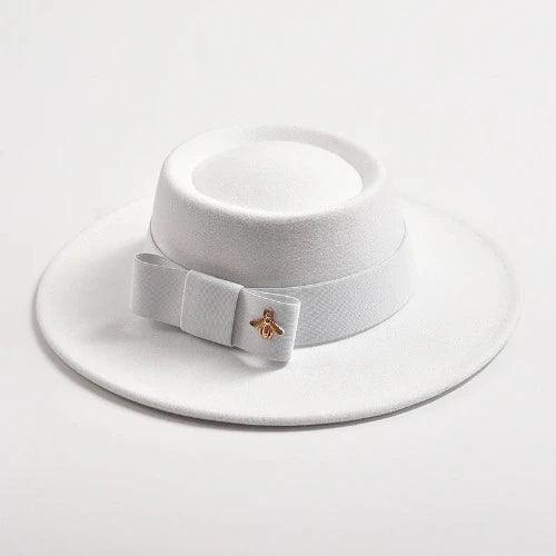 Bow Knot Felt Concave Fedora Hat - SHExFAB