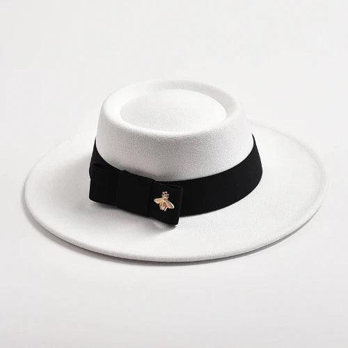 Bow Knot Felt Concave Fedora Hat - SHExFAB