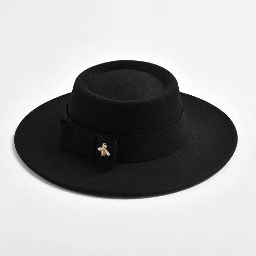 Bow Knot Felt Concave Fedora Hat - SHExFAB