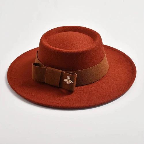 Bow Knot Felt Concave Fedora Hat - SHExFAB