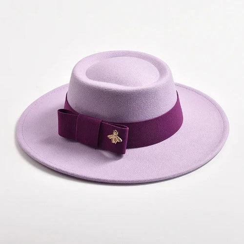 Bow Knot Felt Concave Fedora Hat - SHExFAB