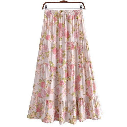 Bow Tide Pink Cami with Floral Skirt Set - SHExFAB