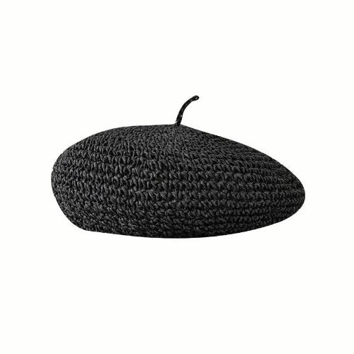 Breathable Natural Straw Beret - SHExFAB