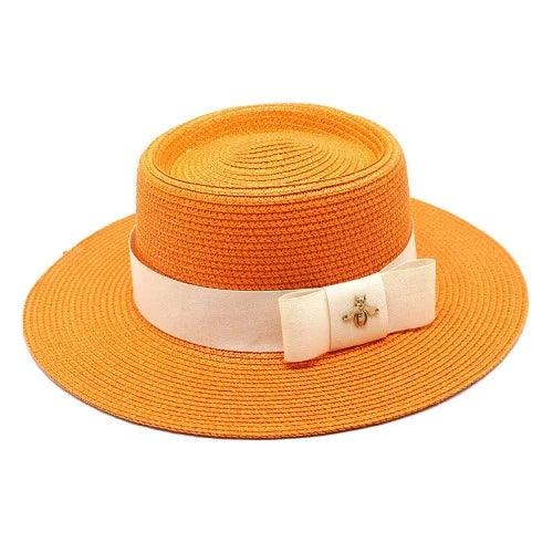 Bump Charm Ribbon Straw Panama Hat - SHExFAB