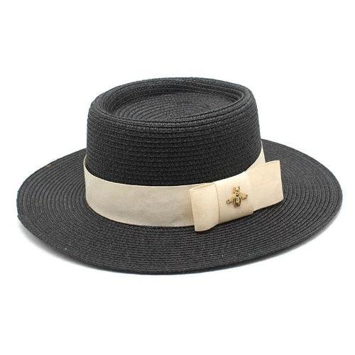 Bump Charm Ribbon Straw Panama Hat - SHExFAB