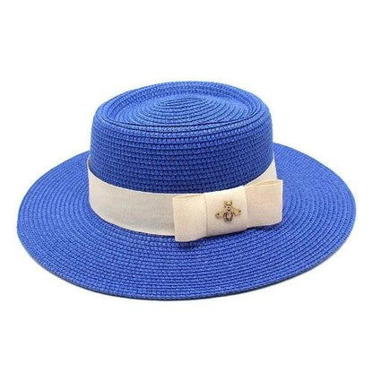 Bump Charm Ribbon Straw Panama Hat - SHExFAB