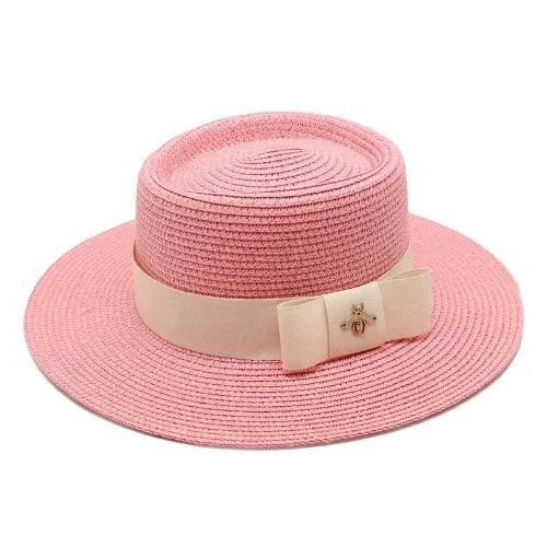 Bump Charm Ribbon Straw Panama Hat - SHExFAB