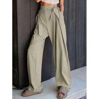 Casual Wide Leg Pants With Pockets - SHExFAB