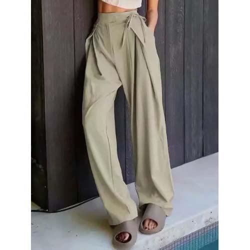 Casual Wide Leg Pants With Pockets - SHExFAB