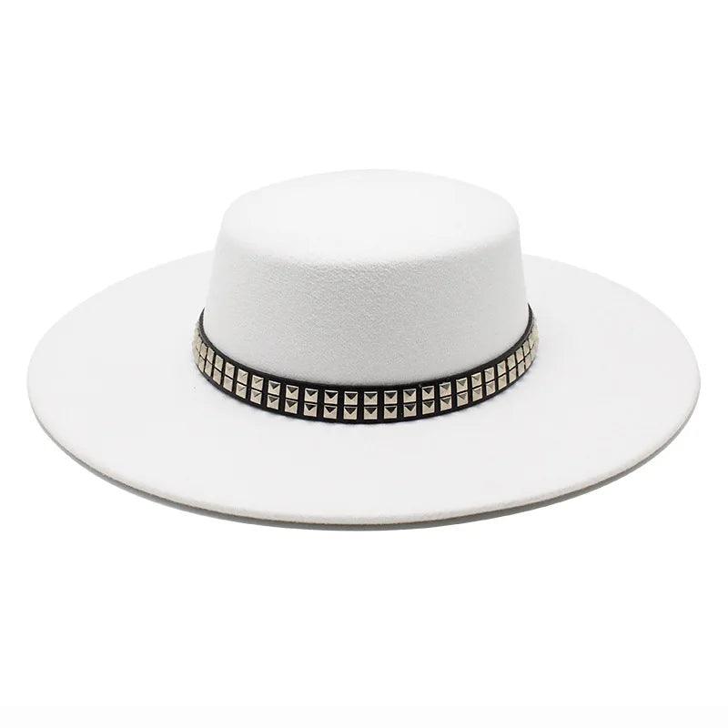 Classic Wool Felt Fedora Hat with Belt - SHExFAB