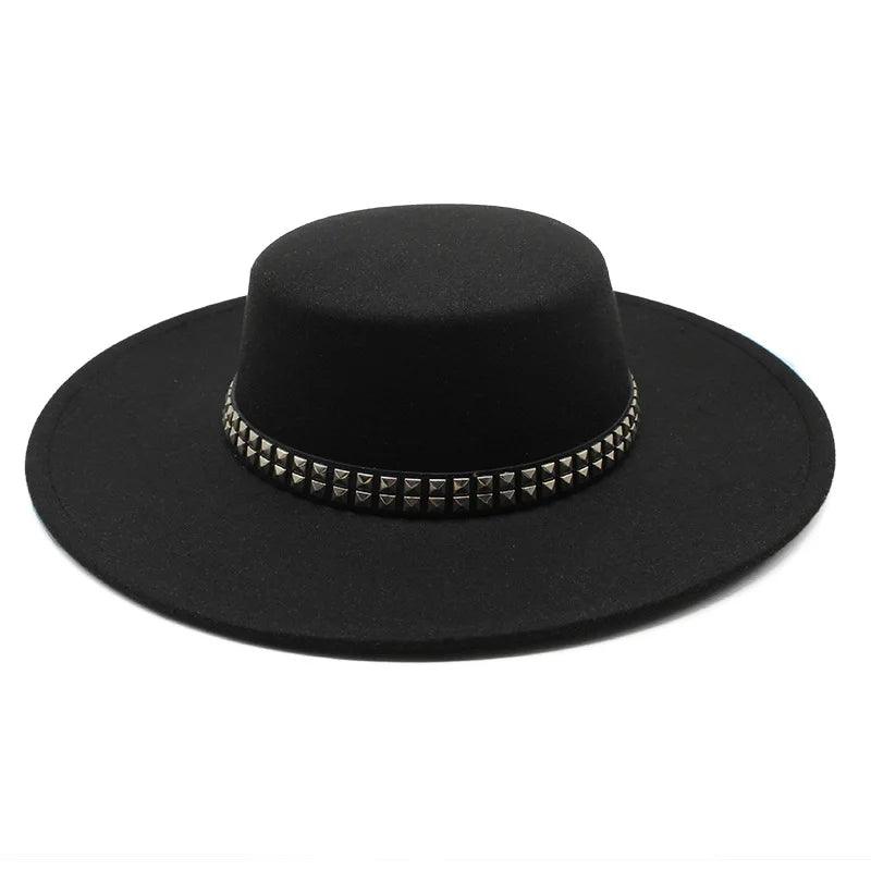 Classic Wool Felt Fedora Hat with Belt - SHExFAB