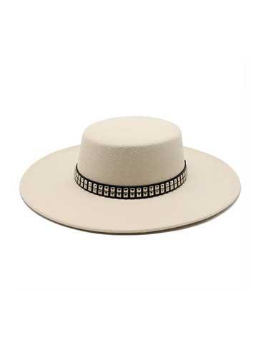 Classic Wool Felt Fedora Hat with Belt - SHExFAB