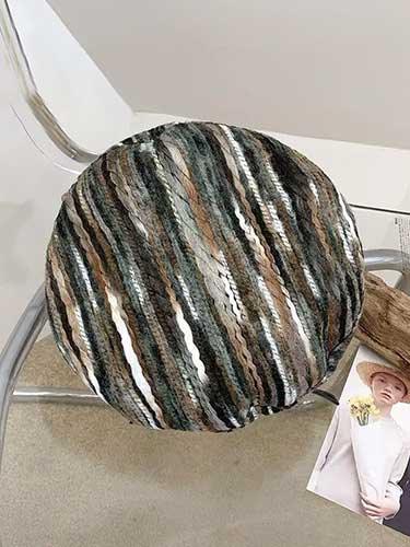 Color Striped Wool Beret - SHExFAB