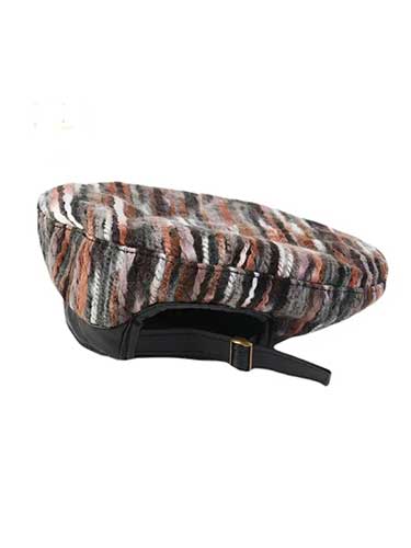 Color Striped Wool Beret - SHExFAB