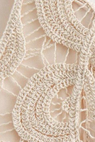 Crochet Flare Sleeve Short Dress - SHExFAB