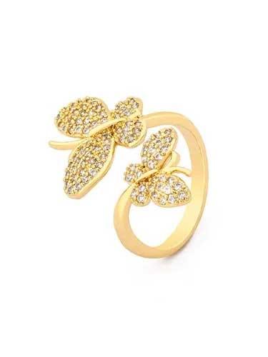 Cubic Zirconia Butterfly Fashion Ring - SHExFAB