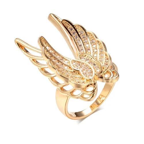 Cubic Zirconia Wing Fashion Ring - SHExFAB