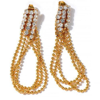 CZ Ball Chain Fashion Earrings - SHExFAB