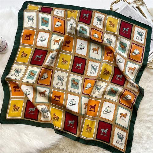 Derby Horses Square Scarf - SHExFAB